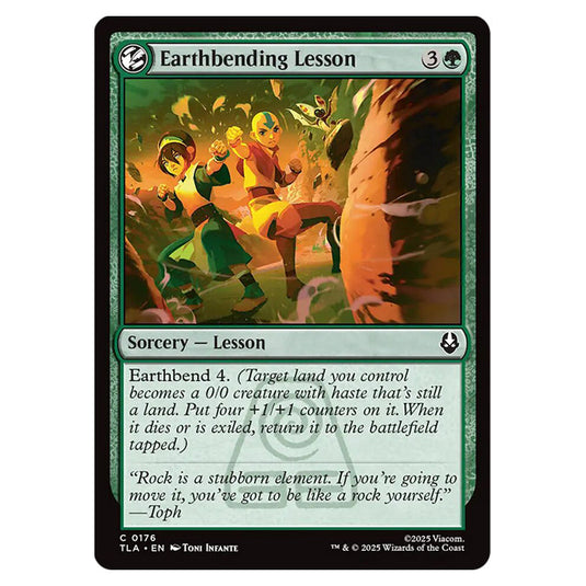 Earthbending Lesson 0176 card from the Magic The Gathering set Avatar The Last Airbender