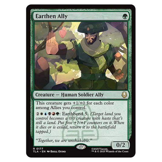 Earthen Ally 0177 card from the Magic The Gathering set Avatar The Last Airbender