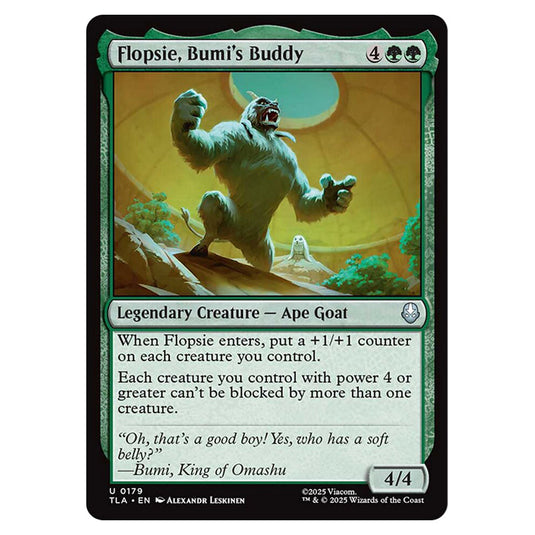 Flopsie, Bumi's Buddy 0179 card from the Magic The Gathering set Avatar The Last Airbender