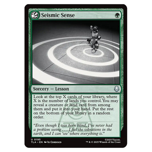 Seismic Sense 0195 card from the Magic The Gathering set Avatar The Last Airbender