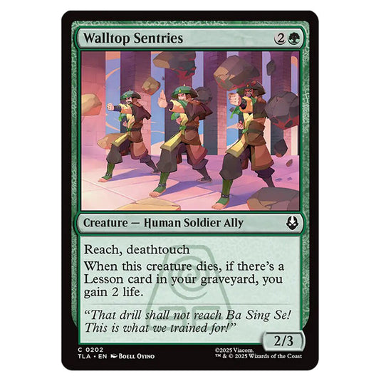 Walltop Sentries 0202 card from the Magic The Gathering set Avatar The Last Airbender