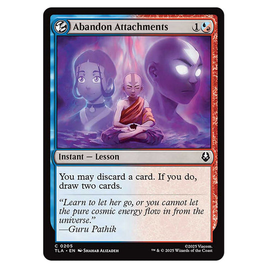 Abandon Attachments 0205 card from the Magic The Gathering set Avatar The Last Airbender