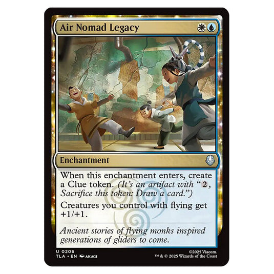 Air Nomad Legacy 0206 card from the Magic The Gathering set Avatar The Last Airbender