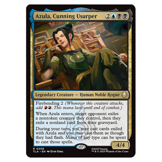 Azula, Cunning Usurper 0208 card from the Magic The Gathering set Avatar The Last Airbender
