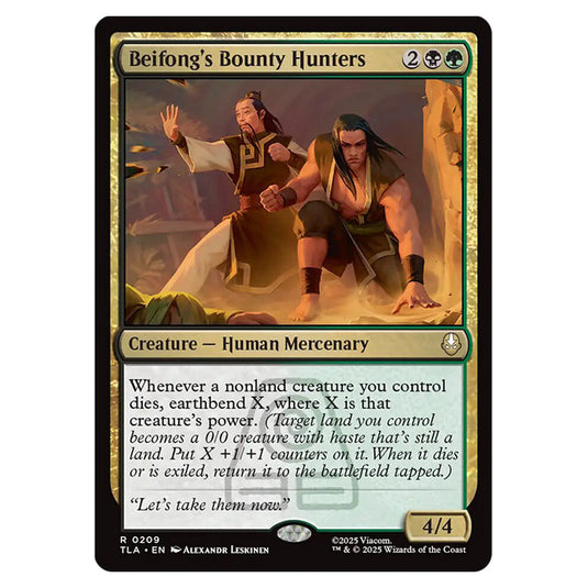 Beifong's Bounty Hunters 0209 card from the Magic The Gathering set Avatar The Last Airbender
