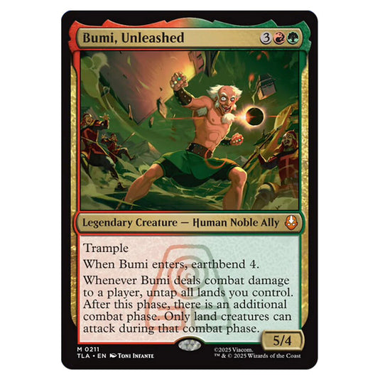 Bumi, Unleashed 0211 card from the Magic The Gathering set Avatar The Last Airbender