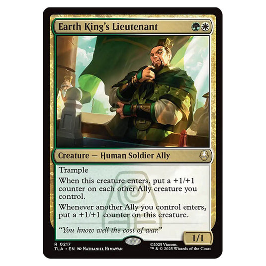 Earth King's Lieutenant 0217 card from the Magic The Gathering set Avatar The Last Airbender