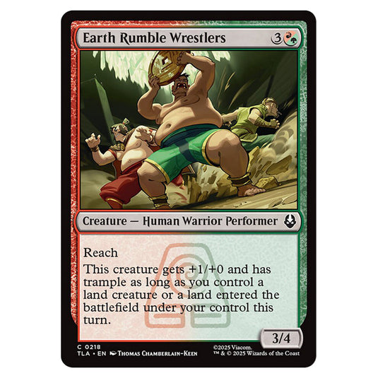 Earth Rumble Wrestlers 0218 card from the Magic The Gathering set Avatar The Last Airbender