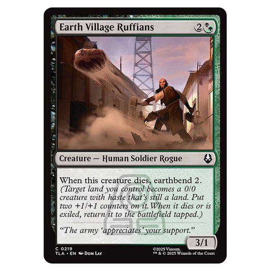 Earth Village Ruffians 0219 card from the Magic The Gathering set Avatar The Last Airbender