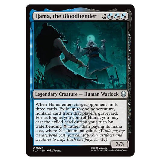 Hama, the Bloodbender 0224 card from the Magic The Gathering set Avatar The Last Airbender