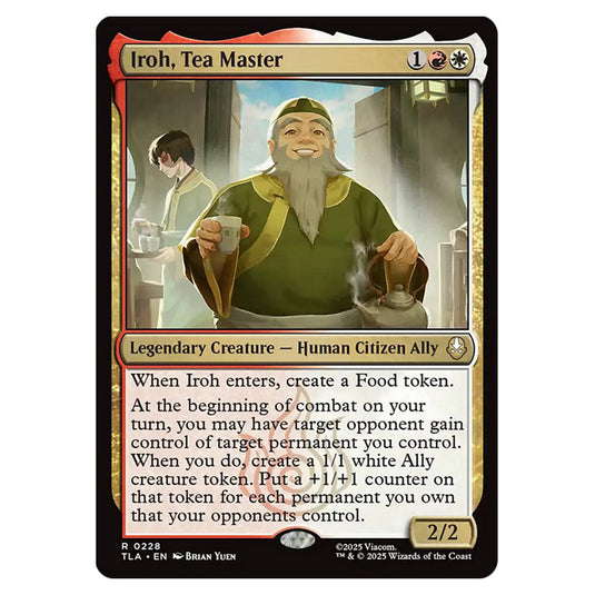 Iroh, Tea Master 0228 card from the Magic The Gathering set Avatar The Last Airbender