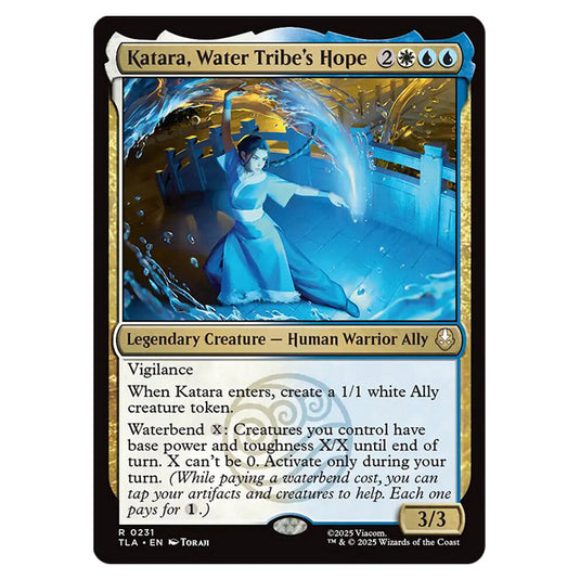 Katara, Water Tribe's Hope 0231 card from the Magic The Gathering set Avatar The Last Airbender