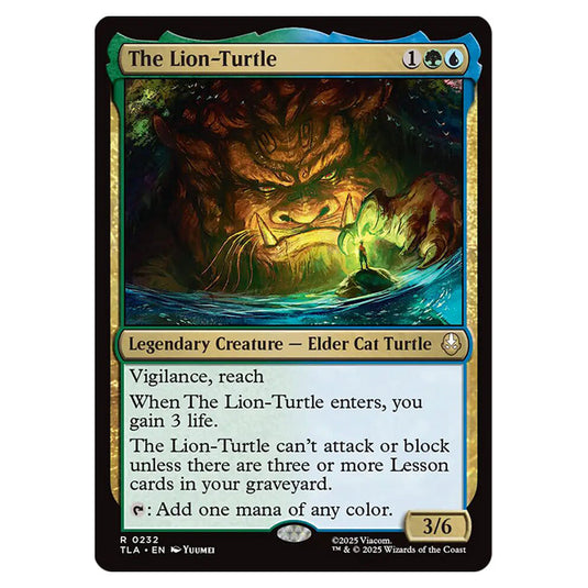 The Lion-Turtle 0232 card from the Magic The Gathering set Avatar The Last Airbender