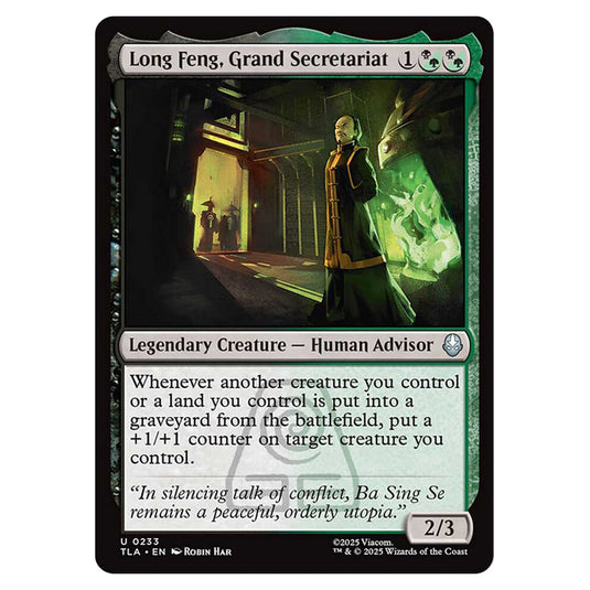 Long Feng, Grand Secretariat 0233 card from the Magic The Gathering set Avatar The Last Airbender