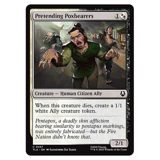 Pretending Poxbearers 0237 card from the Magic The Gathering set Avatar The Last Airbender