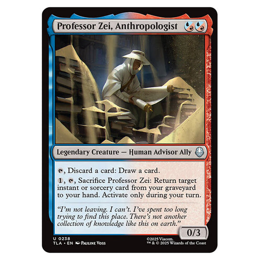 Professor Zei, Anthropologist 0238 card from the Magic The Gathering set Avatar The Last Airbender