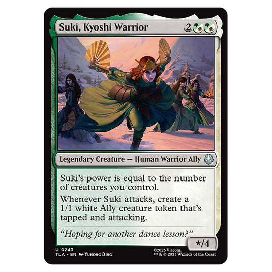 Suki, Kyoshi Warrior 0243 card from the Magic The Gathering set Avatar The Last Airbender