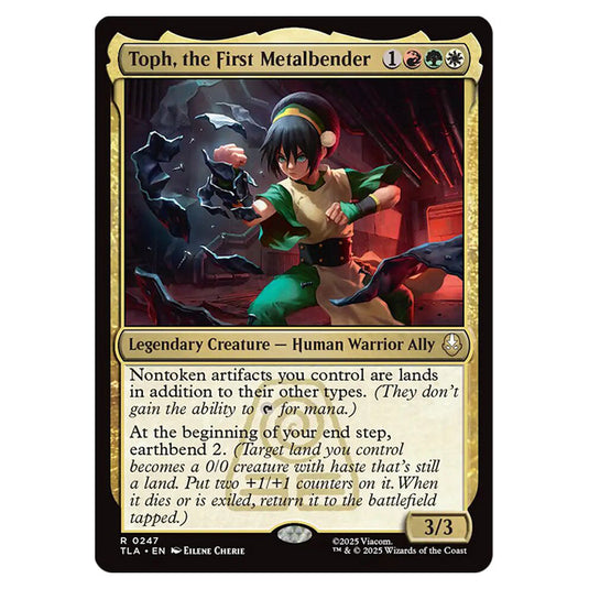 Toph, the First Metalbender 0247 card from the Magic The Gathering set Avatar The Last Airbender