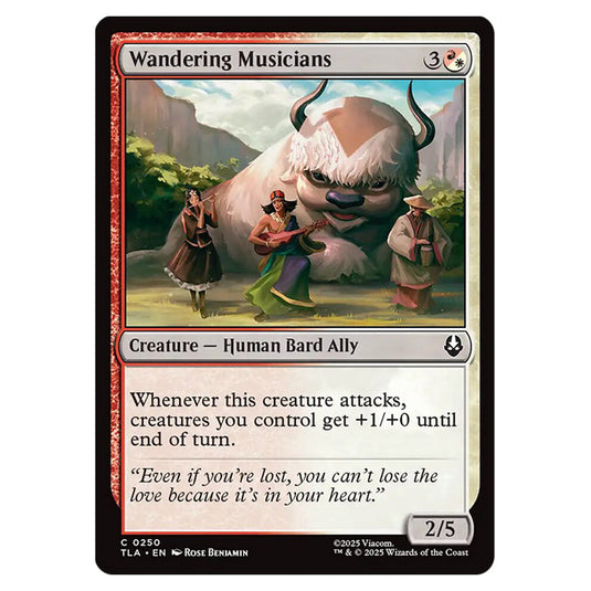 Wandering Musicians 0250 card from the Magic The Gathering set Avatar The Last Airbender