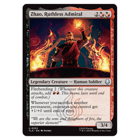 Zhao, Ruthless Admiral 0252 card from the Magic The Gathering set Avatar The Last Airbender