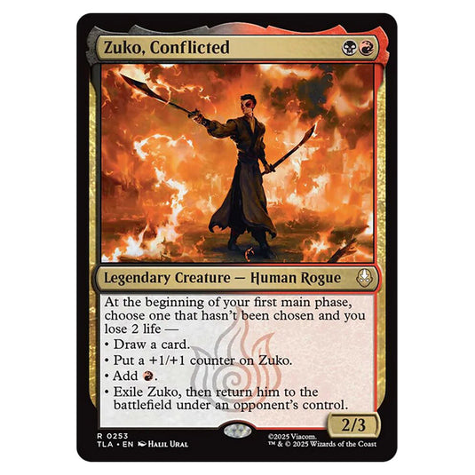 Zuko, Conflicted 0253 card from the Magic The Gathering set Avatar The Last Airbender