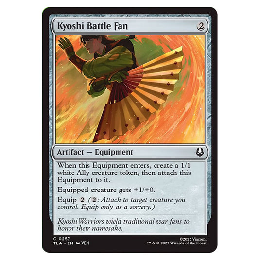 Kyoshi Battle Fan 0257 card from the Magic The Gathering set Avatar The Last Airbender