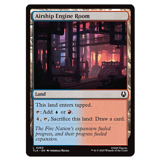 Airship Engine Room 0265 card from the Magic The Gathering set Avatar The Last Airbender