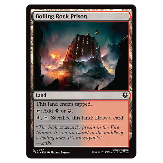 Boiling Rock Prison 0267 card from the Magic The Gathering set Avatar The Last Airbender