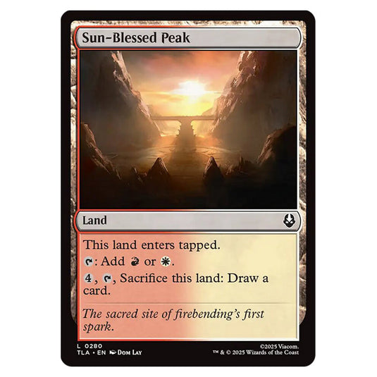 Sun-Blessed Peak 0280 card from the Magic The Gathering set Avatar The Last Airbender