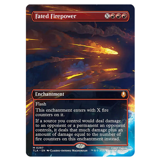 Fated Firepower 0297 card from the Magic The Gathering set Avatar The Last Airbender