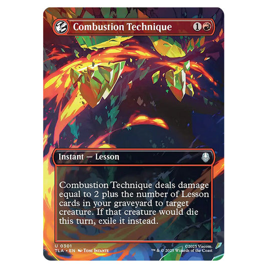 Combustion Technique 0301 card from the Magic The Gathering set Avatar The Last Airbender