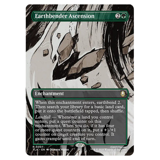 Earthbender Ascension 0307 card from the Magic The Gathering set Avatar The Last Airbender