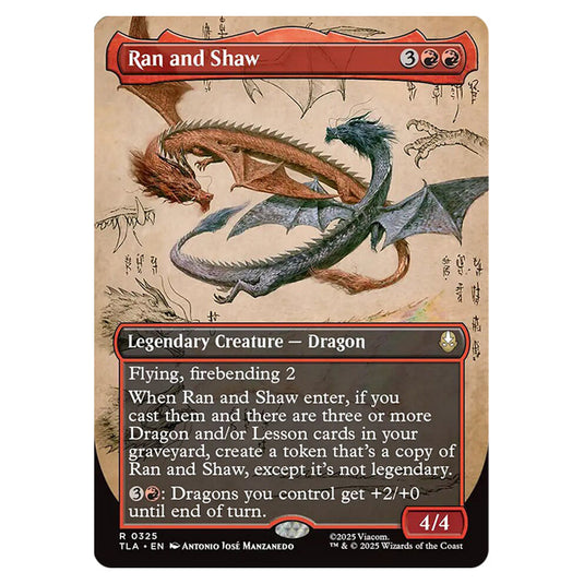 Ran and Shaw 0325 card from the Magic The Gathering set Avatar The Last Airbender