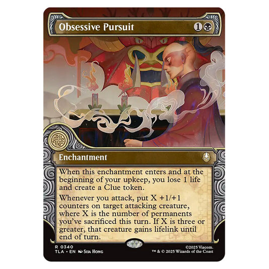 Obsessive Pursuit 0340 card from the Magic The Gathering set Avatar The Last Airbender