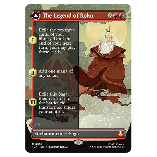 The Legend of Roku // Avatar Roku 0357 card from the Magic The Gathering set Avatar The Last Airbender