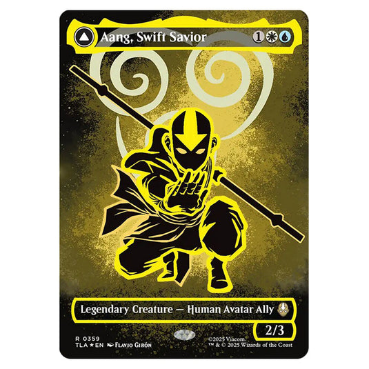 Aang, Swift Savior // Aang and La, Ocean's Fury 0359 card from the Magic The Gathering set Avatar The Last Airbender