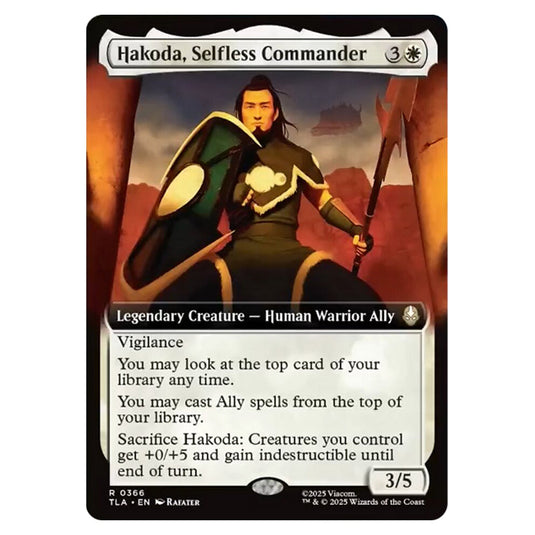 Hakoda, Selfless Commander 0366 card from the Magic The Gathering set Avatar The Last Airbender