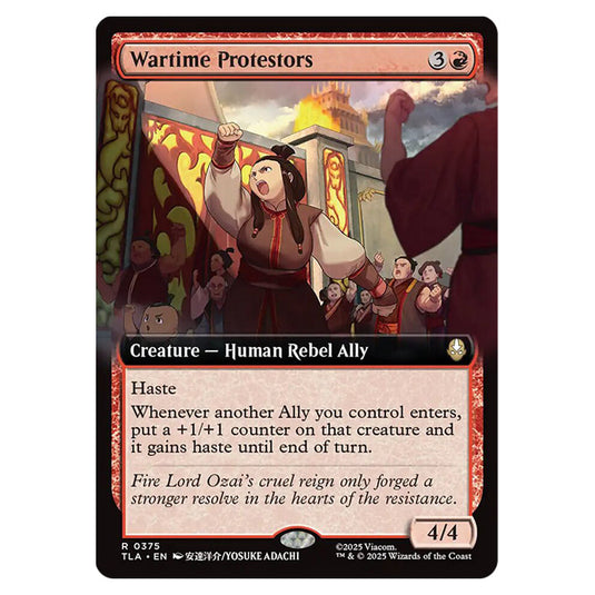 Wartime Protestors 0375 card from the Magic The Gathering set Avatar The Last Airbender