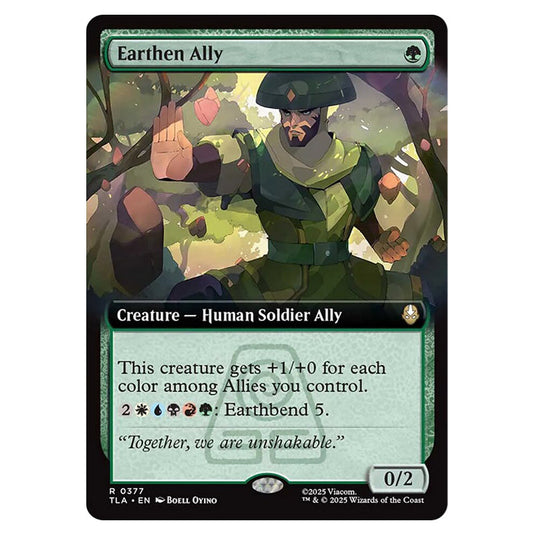 Earthen Ally 0377 card from the Magic The Gathering set Avatar The Last Airbender