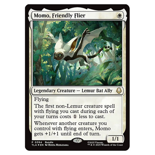 Momo, Friendly Flier 0394 card from the Magic The Gathering set Avatar The Last Airbender