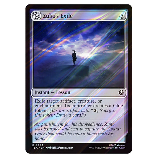 Zuko's Exile 0003 card from the Magic The Gathering set Avatar The Last Airbender
