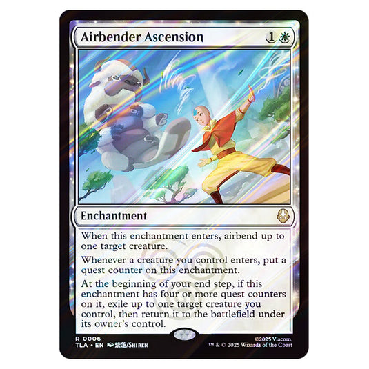 Airbender Ascension 0006 card from the Magic The Gathering set Avatar The Last Airbender