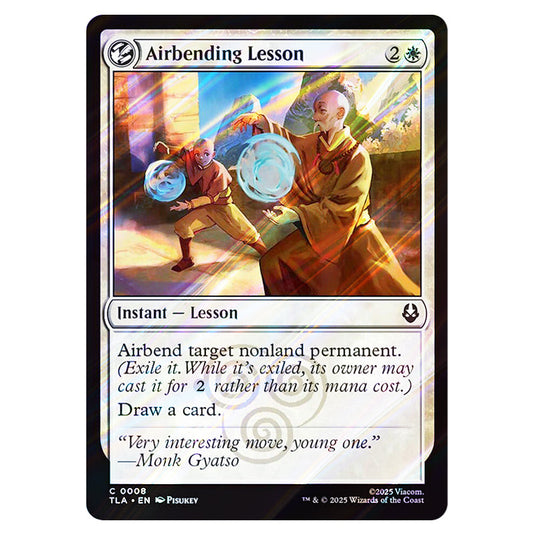 Airbending Lesson 0008 card from the Magic The Gathering set Avatar The Last Airbender