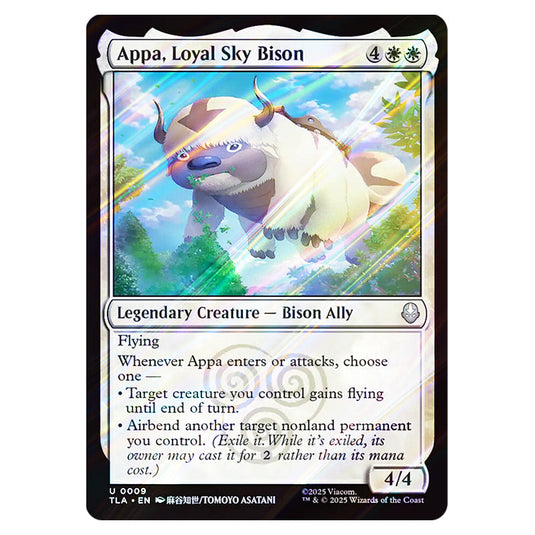 Appa, Loyal Sky Bison 0009 card from the Magic The Gathering set Avatar The Last Airbender