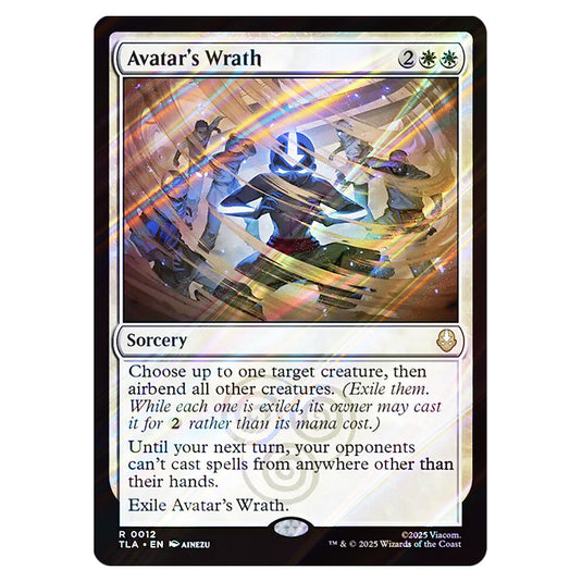 Avatar's Wrath 0012 card from the Magic The Gathering set Avatar The Last Airbender