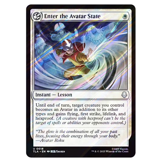 Enter the Avatar State 0018 card from the Magic The Gathering set Avatar The Last Airbender
