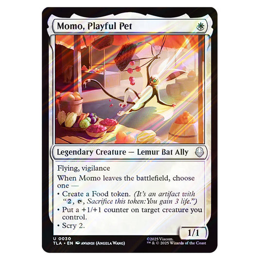 Momo, Playful Pet 0030 card from the Magic The Gathering set Avatar The Last Airbender