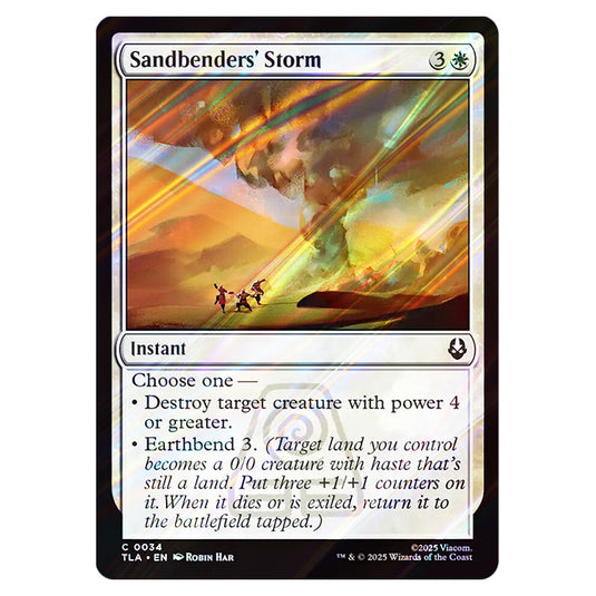 Sandbenders' Storm 0034 card from the Magic The Gathering set Avatar The Last Airbender