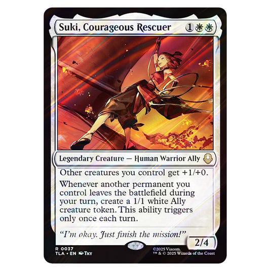 Suki, Courageous Rescuer 0037 card from the Magic The Gathering set Avatar The Last Airbender
