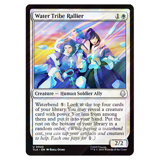 Water Tribe Rallier 0042 card from the Magic The Gathering set Avatar The Last Airbender